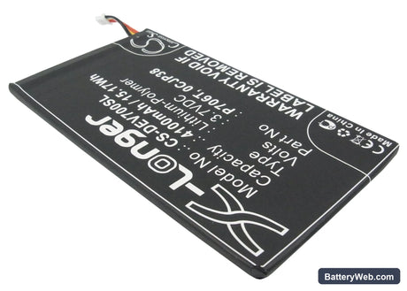 Dell Venue 7 Replacement Battery, 3.7V, 4100mAh, Li-Polymer 2