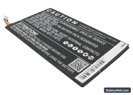Dell Venue 7 Replacement Battery, 3.7V, 4100mAh, Li-Polymer 4