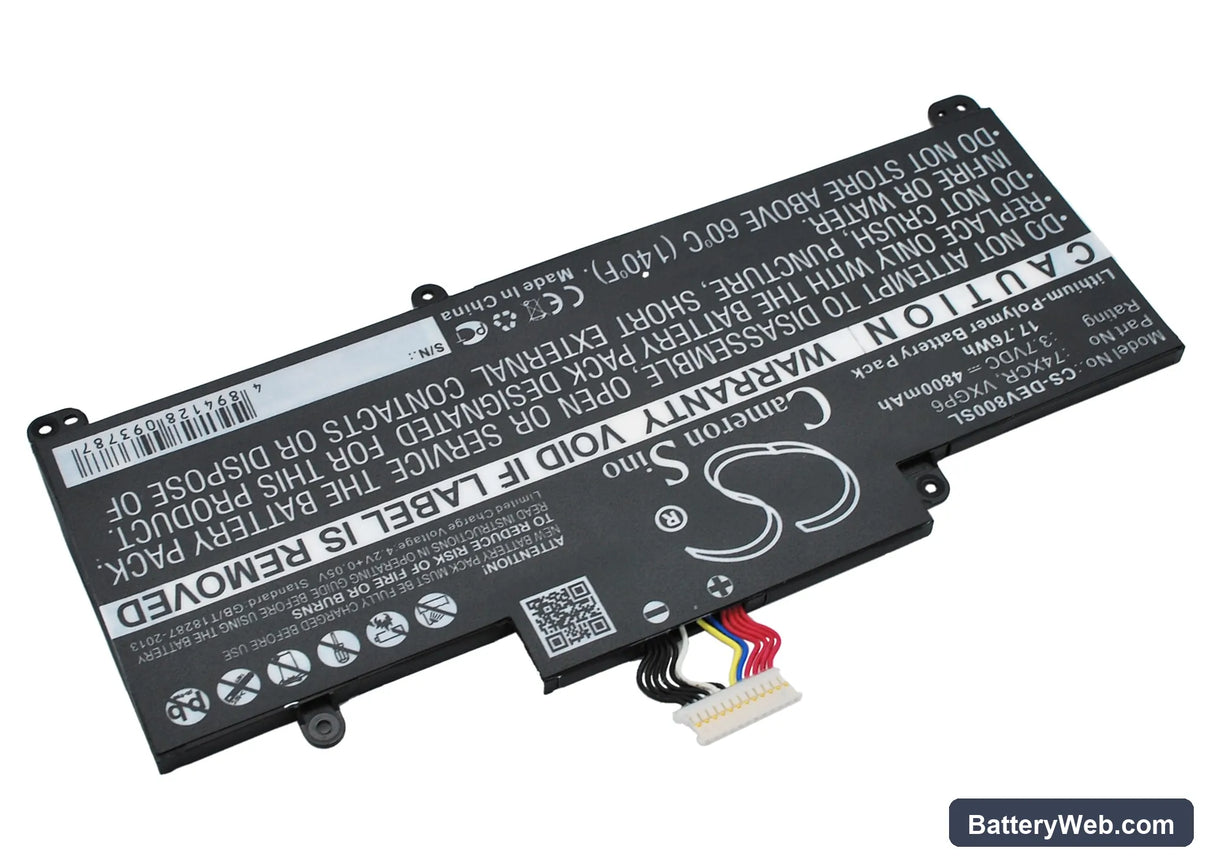 Dell Venue 8 Pro Replacement Battery, 3.7V, 4800mAh, Li-Polymer 2