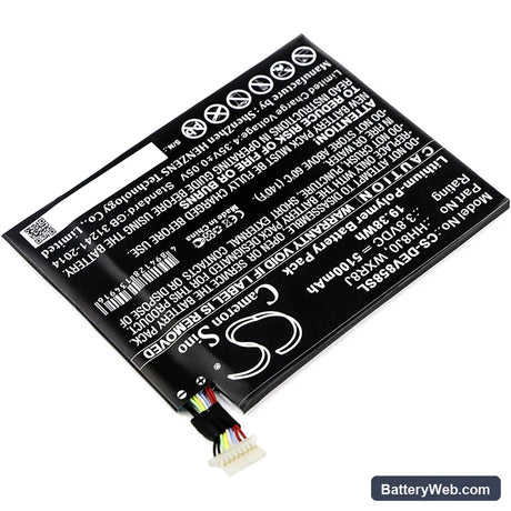 Dell Venue 8 Pro 5855 Replacement Battery, 3.8V, 5100mAh, Li-Polymer 2