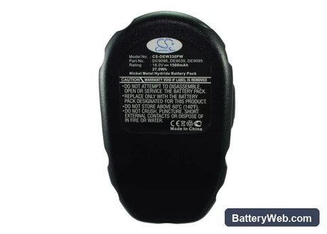 DeWalt DC212 Replacement Battery, 18V, 1500mAh, Ni-MH 4