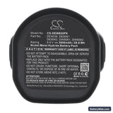 DeWalt DC750KA Replacement Battery, 9.6V, 3000mAh, Ni-MH 5