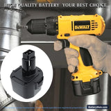 DeWalt DC750KA Replacement Battery, 9.6V, 3000mAh, Ni-MH 6