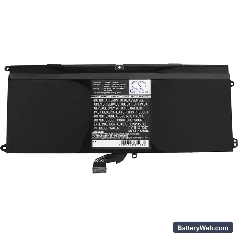 Dell XPS 15z Replacement Battery, 14.8V, 4400mAh, Li-Polymer 3