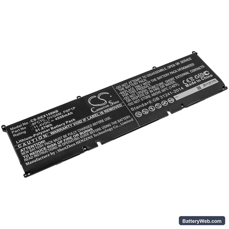 Dell XPS 15 9500 Replacement Battery, 11.4V, 4550mAh, Li-Polymer 1