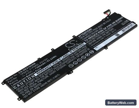 Dell XPS 15 9550 Replacement Battery, 11.4V, 7300mAh, Li-ion 1