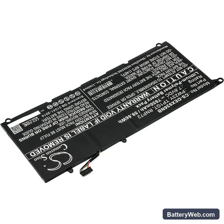 Dell XPS 13 9360 Replacement Battery, 7.6V, 7850mAh, Li-Polymer 2