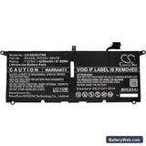 Dell XPS 13 9370 Replacement Battery, 7.6V, 6300mAh, Li-ion 3
