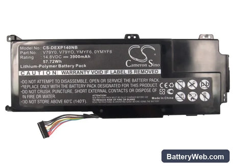 Dell XPS 14z Replacement Battery, 14.8V, 3900mAh, Li-Polymer 4