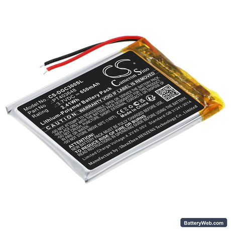 Denon AH-GC30 Replacement Battery, 3.7V, 650mAh, Li-Polymer 1
