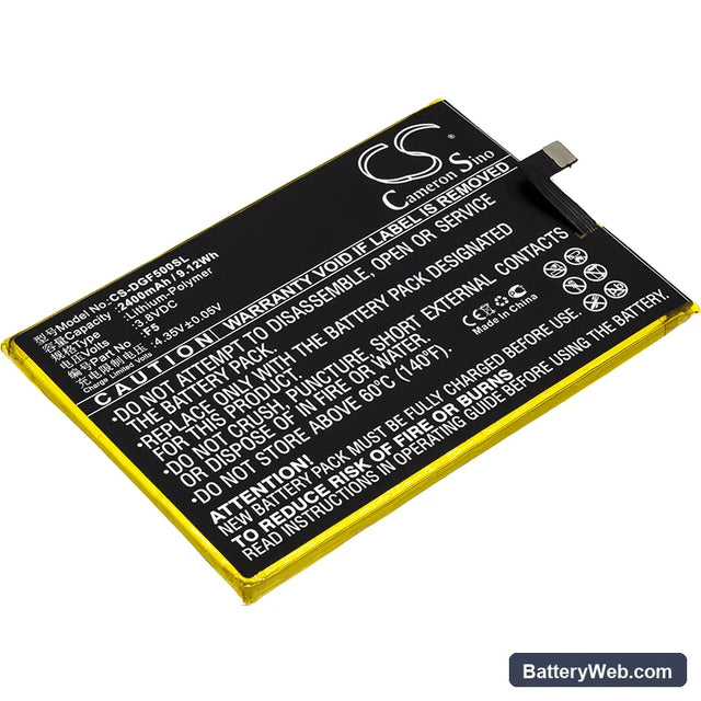 Doogee F5 Replacement Battery, 3.8V, 2400mAh, Li-Polymer 1