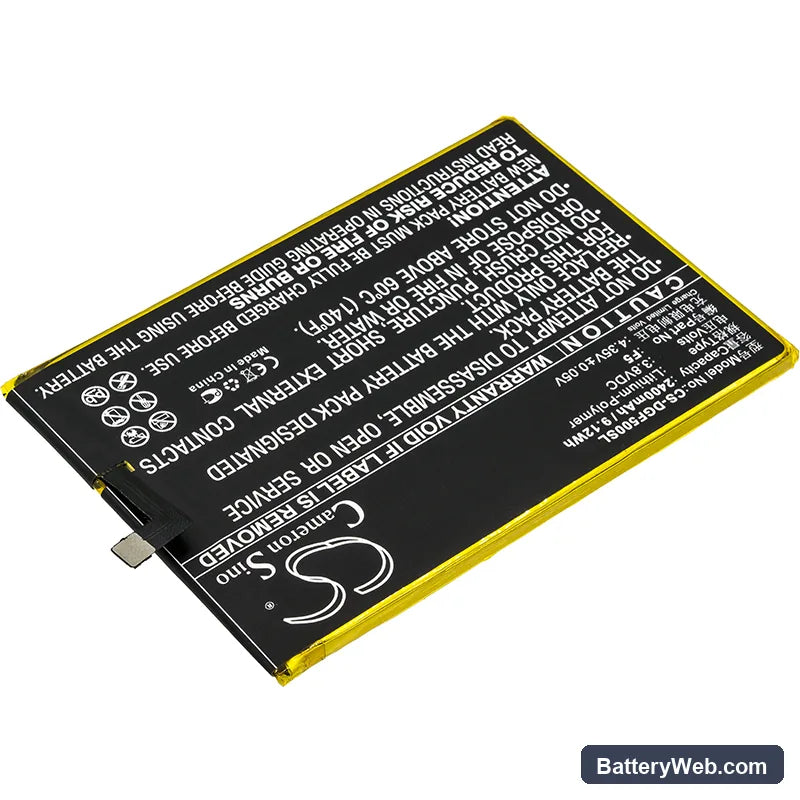 Doogee F5 Replacement Battery, 3.8V, 2400mAh, Li-Polymer 2