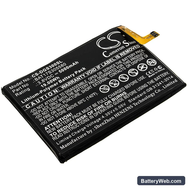 Doogee S30 Replacement Battery, 3.8V, 5000mAh, Li-Polymer 1