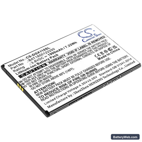 Doogee X11 Replacement Battery, 3.8V, 1900mAh, Li-ion 1
