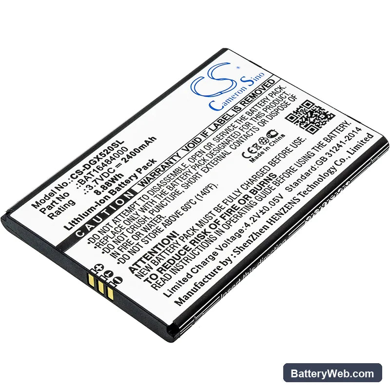 Doogee X5 Max Pro Replacement Battery, 3.7V, 2400mAh, Li-ion 1