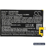 Doogee Y6 Max Replacement Battery, 3.8V, 4100mAh, Li-Polymer 3