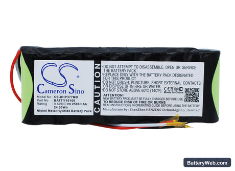 Datex Ohmeda Pulse Oximeter Biox 3770 Replacement Battery, 9.6V, 2500mAh, Ni-MH 5