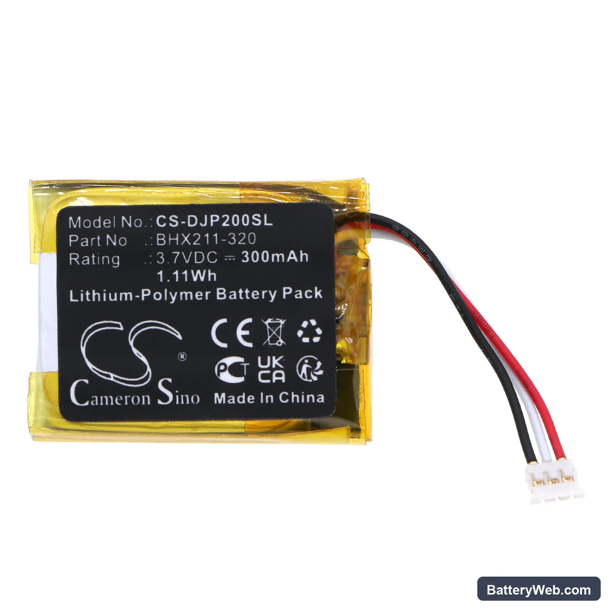 DJI Pocket 2 Replacement Battery, 3.7V, 300mAh, Li-Polymer 3