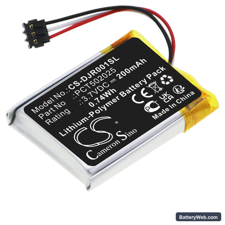 DJI MIC Receiver Replacement Battery, 3.7V, 200mAh, Li-Polymer 1