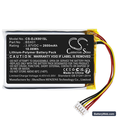 DJI ASB01 Replacement Battery, 3.87V, 2600mAh, Li-Polymer 3