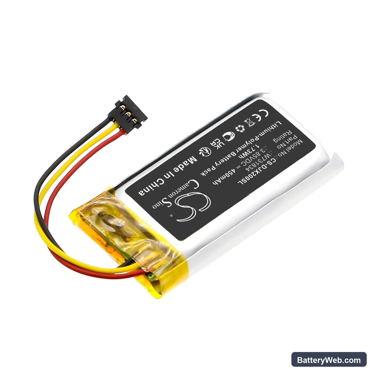 DJI MIC 2 Charging Case Replacement Battery, 3.85V, 450mAh, Li-Polymer 2
