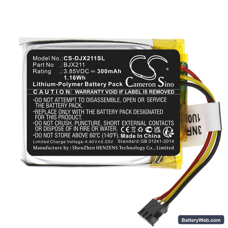 DJI MIC Replacement Battery, 3.85V, 300mAh, Li-Polymer 3