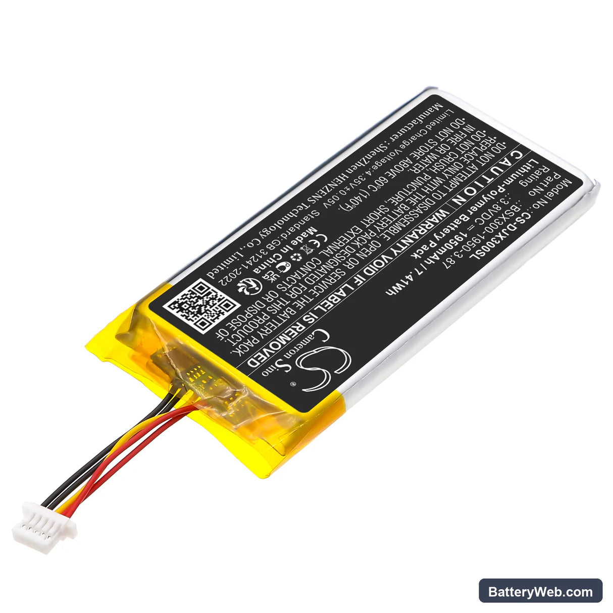 DJI MIC Mini Replacement Battery, 3.8V, 1950mAh, Li-Polymer 2