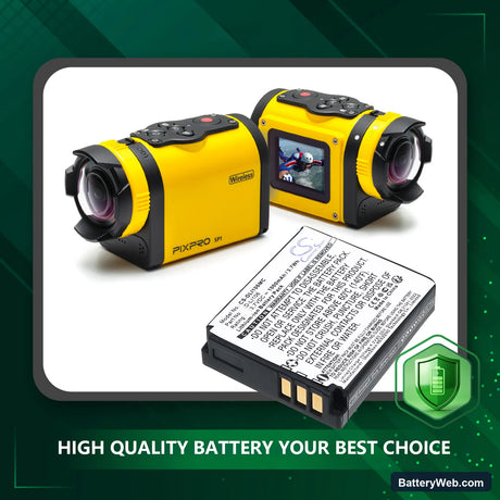 Pentax Optio X90 Replacement Battery, 3.7V, 1000mAh, Li-ion 6