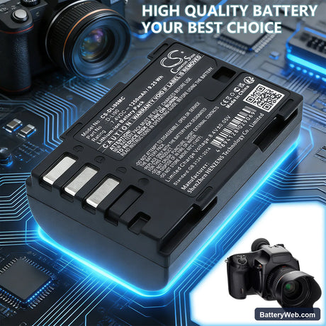 Pentax K-7 Replacement Battery, 7.4V, 1250mAh, Li-ion 6