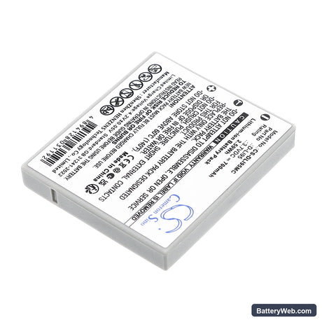 Pentax Optio E75 Replacement Battery, 3.7V, 700mAh, Li-ion 2