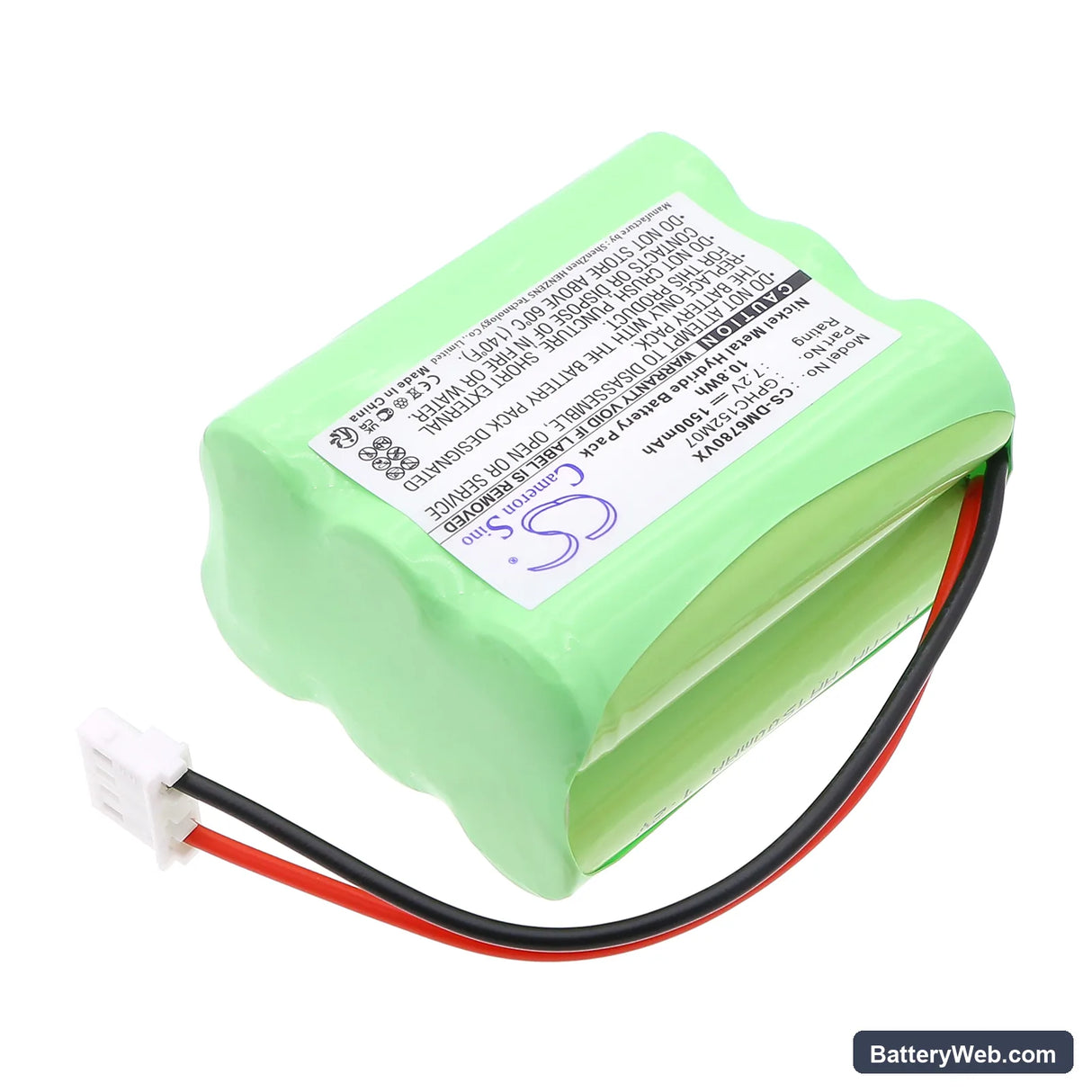 Dirt Devil EVO M678 Replacement Battery, 7.2V, 1500mAh, Ni-MH 2