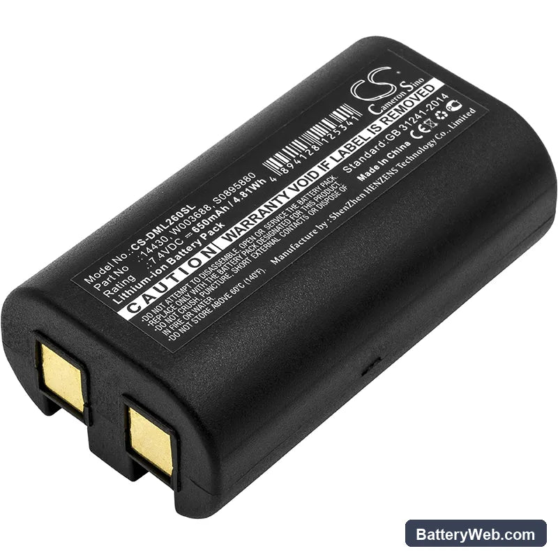 3M PL200 Replacement Battery, 7.4V, 650mAh, Li-ion 1