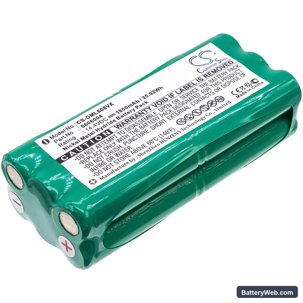 Sichler PCR-1550M Replacement Battery, 14.4V, 1800mAh, Ni-MH 1