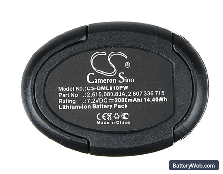 Dremel 8100 Replacement Battery, 7.2V, 2000mAh, Li-ion 5