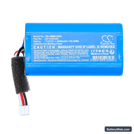Divoom DitooMic Replacement Battery, 7.4V, 2600mAh, Li-ion 3