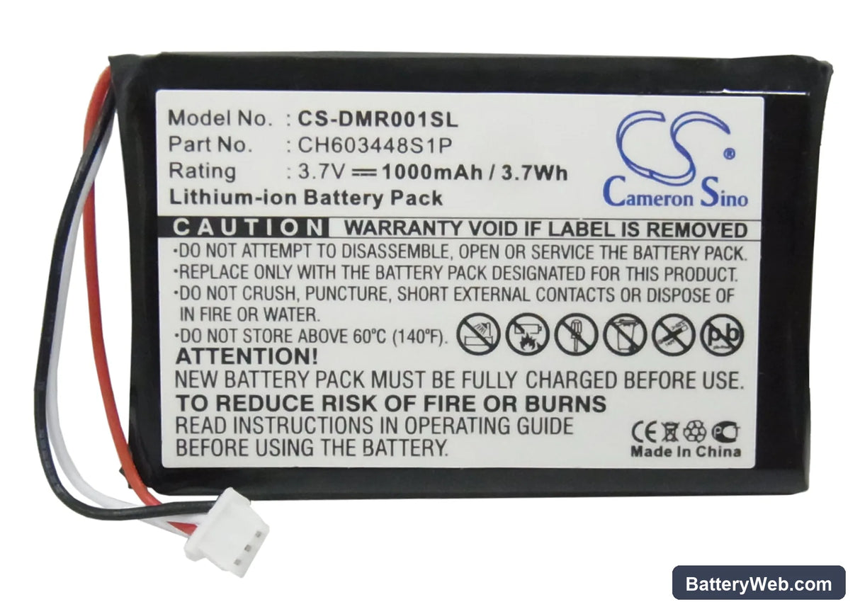 ESPN DMR-1 Replacement Battery, 3.7V, 1000mAh, Li-ion 5