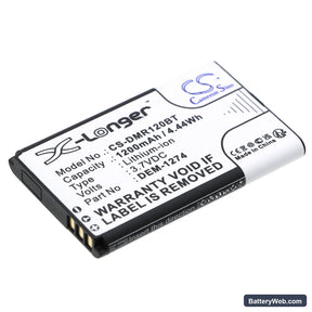 DEM K32RF Replacement Battery, 3.7V, 1200mAh, Li-ion 1