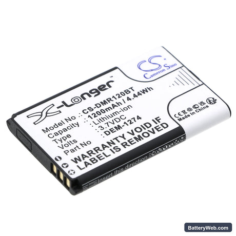 DEM K32RF Replacement Battery, 3.7V, 1200mAh, Li-ion 1
