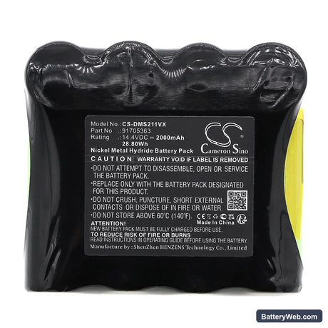 Domo DO211S Replacement Battery, 14.4V, 2000mAh, Ni-MH 3