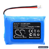 Divoom Macchiato Replacement Battery, 3.7V, 1400mAh, Li-Polymer 3
