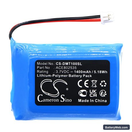 Divoom Macchiato Replacement Battery, 3.7V, 1400mAh, Li-Polymer 3