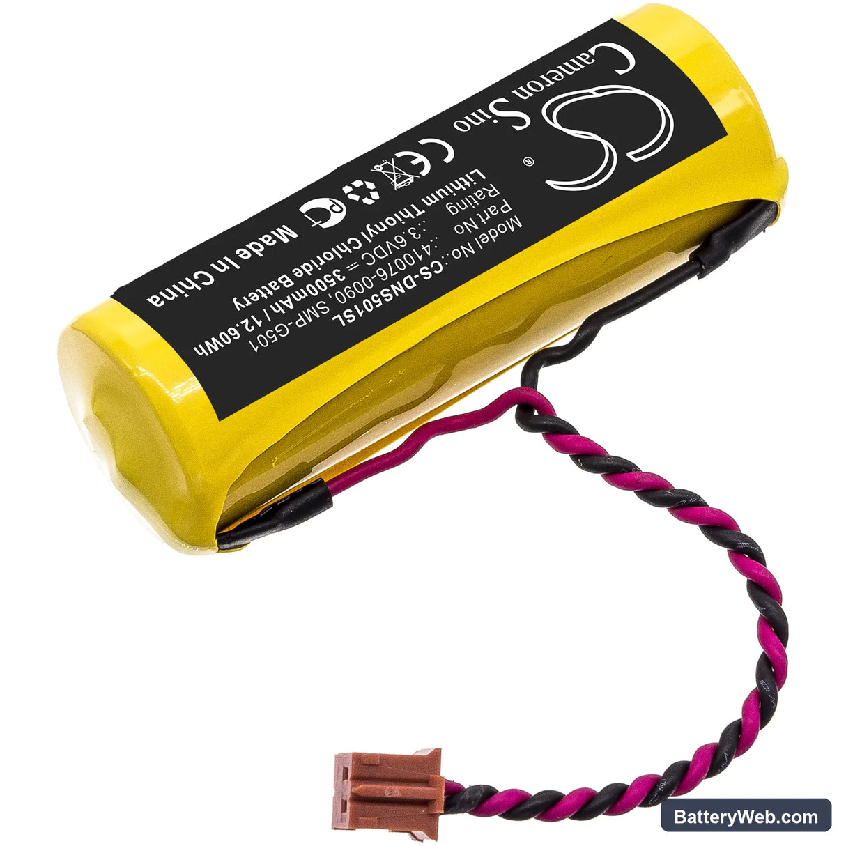 Denso SMP-G501 Replacement Battery, 3.6V, 3500mAh, Li-SOCl2 2