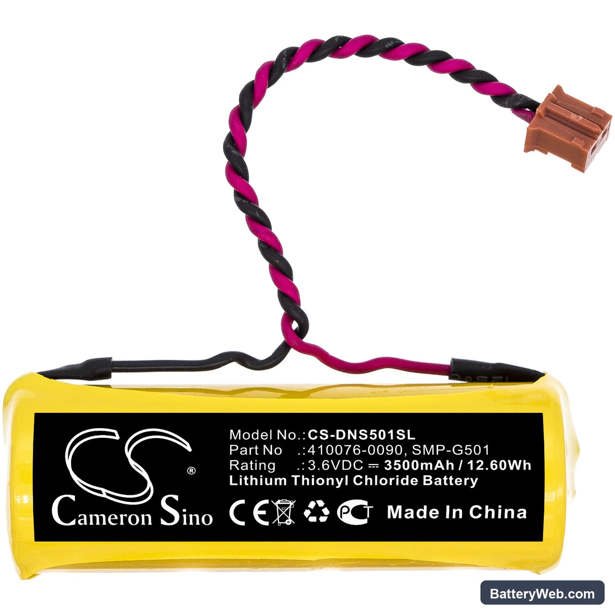 Denso SMP-G501 Replacement Battery, 3.6V, 3500mAh, Li-SOCl2 3