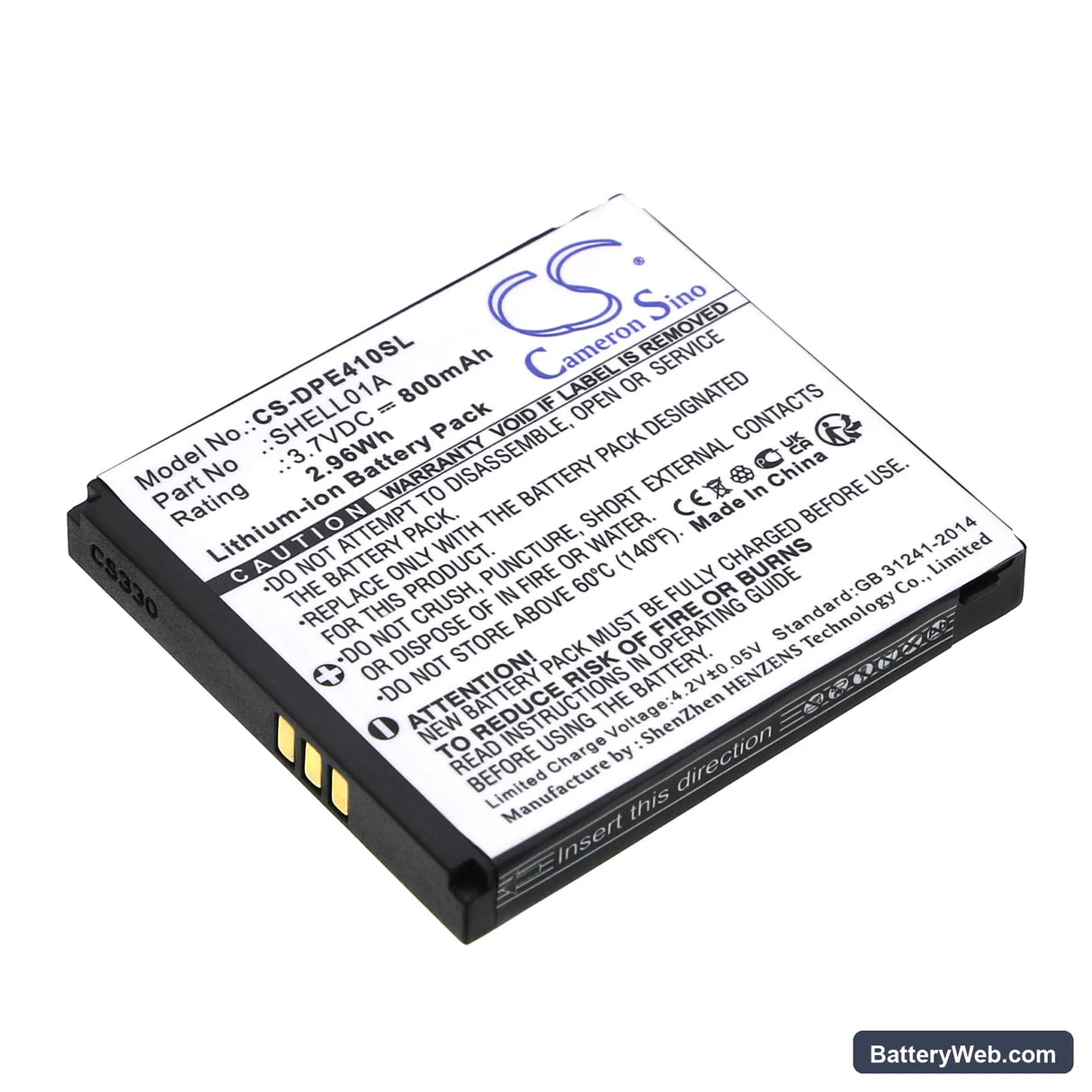 Doro PhoneEasy 410 Replacement Battery, 3.7V, 800mAh, Li-ion 1