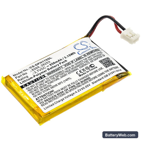 Marmitek DoorPhone 170 Replacement Battery, 3.7V, 850mAh, Li-Polymer 1