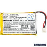 Marmitek DoorPhone 170 Replacement Battery, 3.7V, 850mAh, Li-Polymer 3