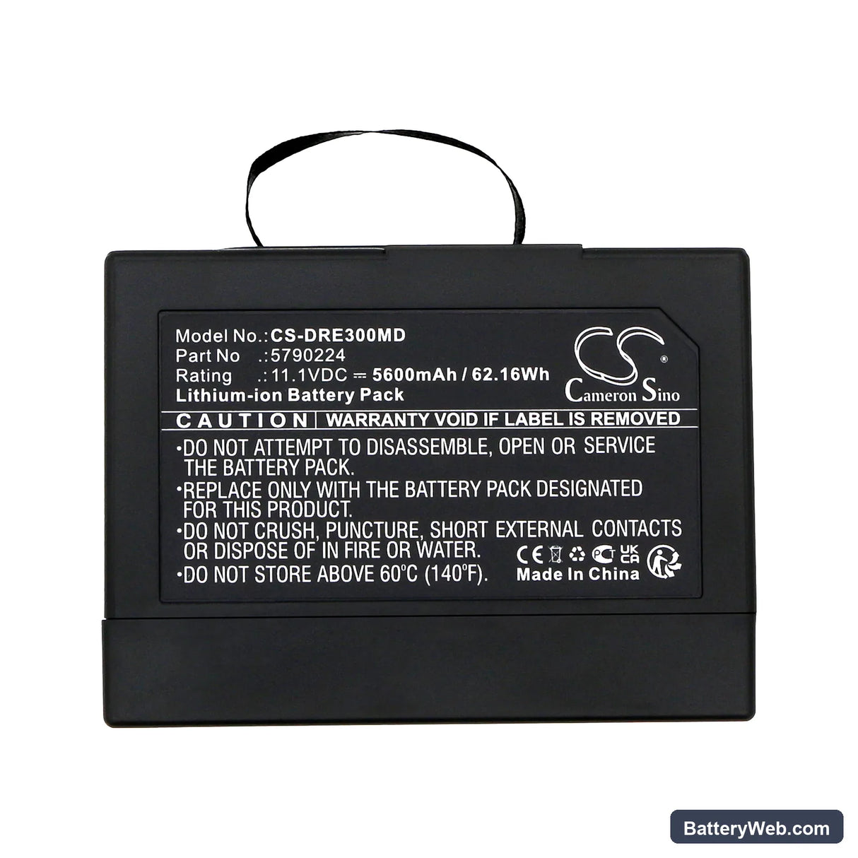 Drager Oxylog VE300 Replacement Battery, 11.1V, 5600mAh, Li-ion 5