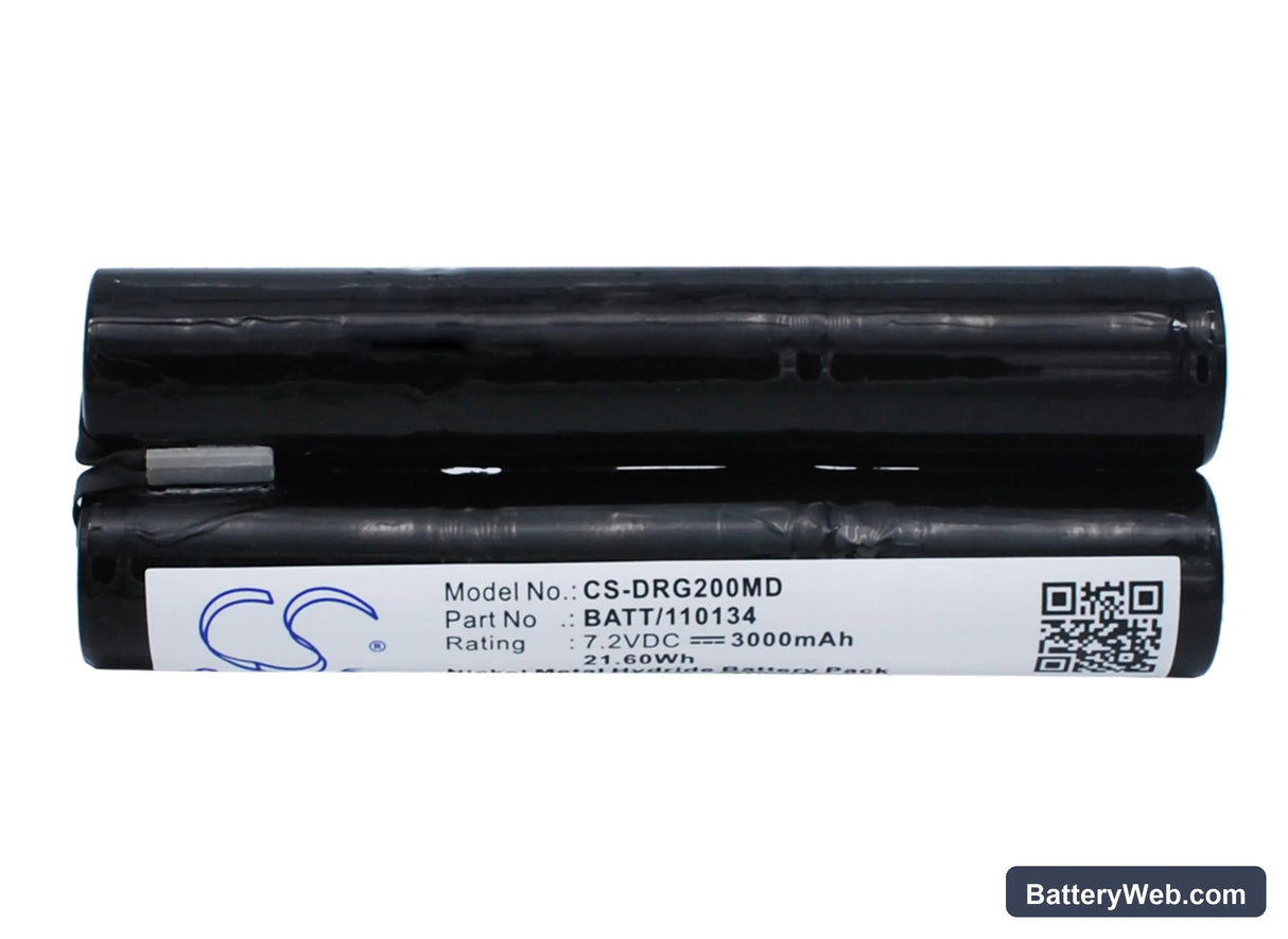 Drager Dialog 2000 Replacement Battery, 7.2V, 3000mAh, Ni-MH 5