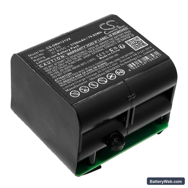 Dreame H12 Replacement Battery, 21.6V, 3700mAh, Li-ion 1