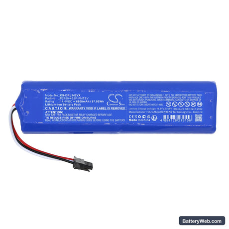 Dreame Mova S10 Plus Replacement Battery, 14.4V, 6800mAh, Li-ion 3